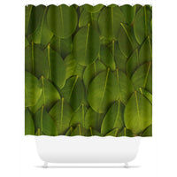 Green Leaves Shower Curtains