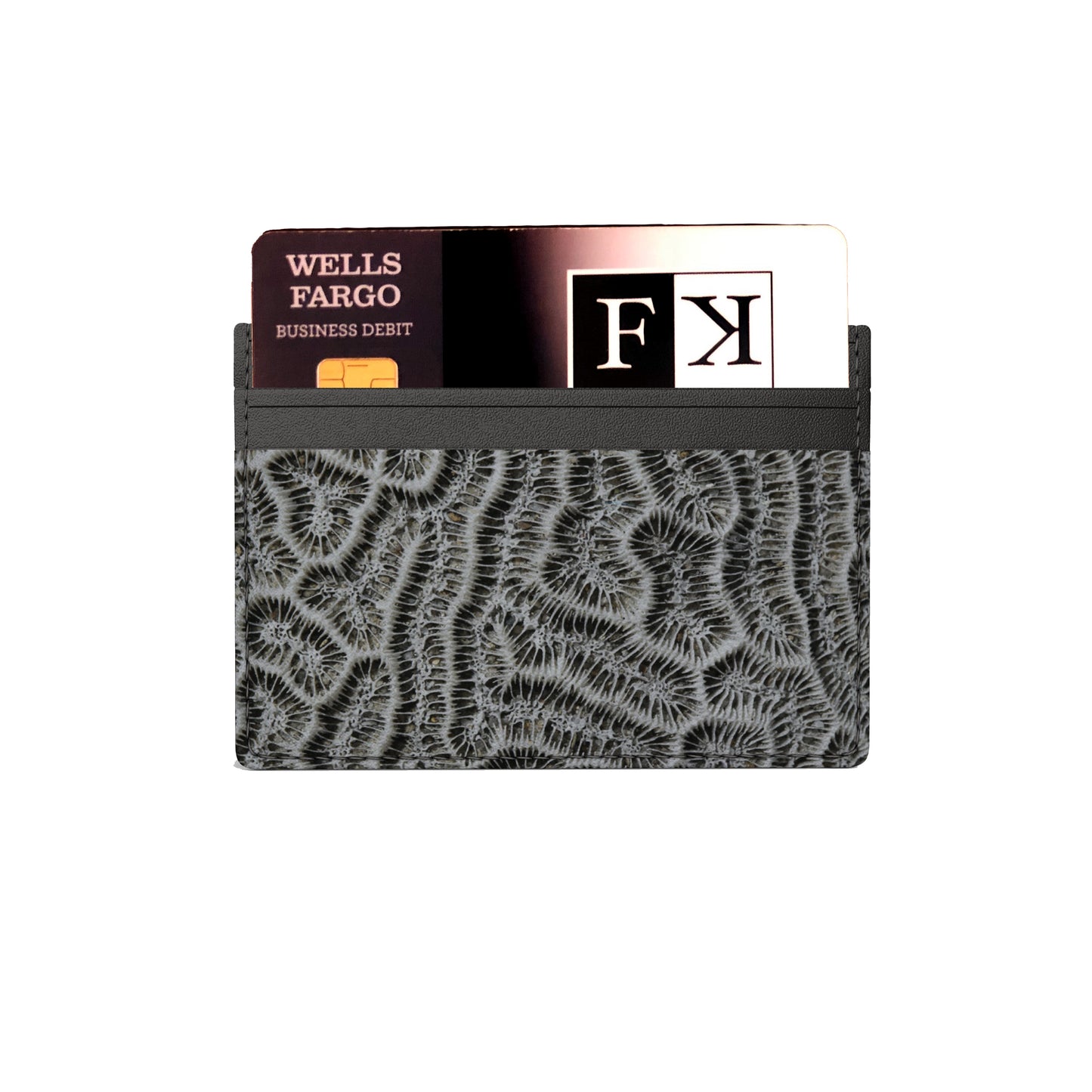 Brain Coral Nappa Leather Card Holder