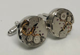 Clockwork Design Cufflinks, Stainless Steel