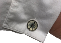 Compass Cufflinks, Stainless Steel