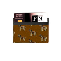 Indian Horse Pattern Nappa Leather Card Holder