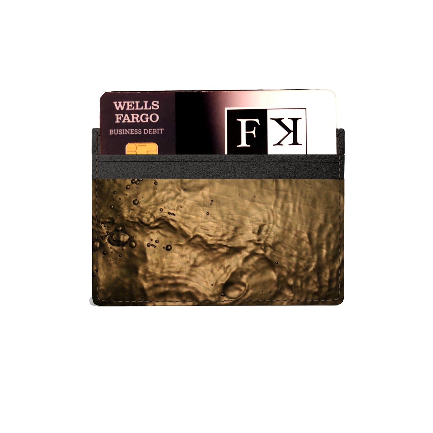 Liquid Gold Nappa Leather Card Holder