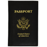 Travel genuine leather Passport Holder Travel Accessory USA imprinted