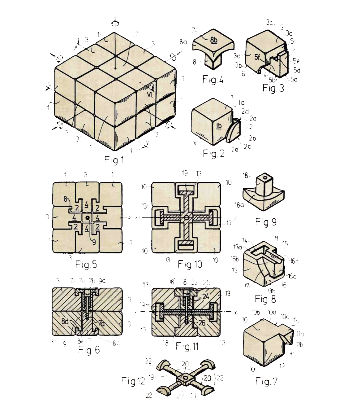 Rubik's Cube Patent Short-Sleeve T-Shirt