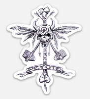 Peyote Skull & Bones Sticker