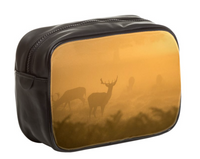 Deers at Dawn Nappa Leather Toiletry Bag