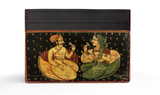 Indian Couple Relaxing - 100% Nappa Leather Card Holder