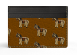 Indian Horse Pattern Nappa Leather Card Holder