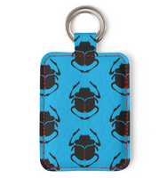 Scarab Leather Key Ring