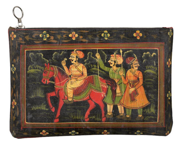 Indian Drawing Nappa Leather Hollywood Bag