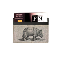 Rhinoceros Nappa Leather Card Holder ~