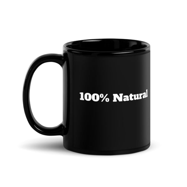 100% Natural Black Glossy Mug