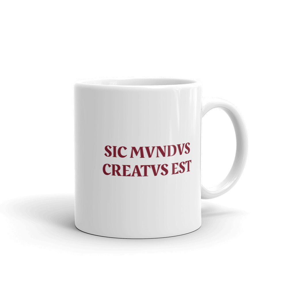 SIC MVNDVS CREATUS EST & Triquetra Mug