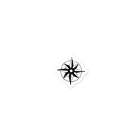 Compass Star Bubble-free stickers