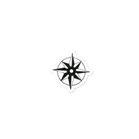Compass Star Bubble-free stickers